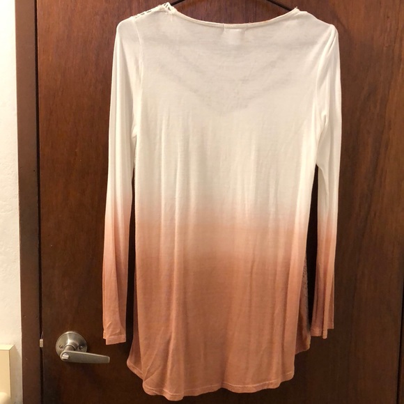 Blush pink and white ombré long sleeve - Picture 2 of 2